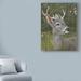 World Menagerie 'Elegant Deer' Acrylic Painting Print on Wrapped Canvas in White/Black | 47 H x 35 W x 2 D in | Wayfair