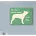 Winston Porter 'My Dog Is Cooler Than Your Dog' by Vision Studio - Wrapped Canvas Graphic Art Print Canvas in Green/White | Wayfair