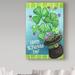 Winston Porter 'Happy St Patrick Hat Clover' Graphic Art Print on Wrapped Canvas in Blue/Green | 24 H x 16 W x 2 D in | Wayfair
