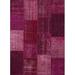 Pink 63 x 0.25 in Area Rug - Bungalow Rose Patchwork Hand-Knotted Wool/Cotton Area Rug | 63 W x 0.25 D in | Wayfair