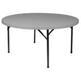 PRE Sales Rhinolite Circular Portable Folding Table Plastic/Resin/Plastic/Metal in White | 30 H x 60 W x 60 D in | Wayfair 3716