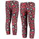 Girls Youth ZooZatz Red/Black Georgia Bulldogs Stacked Mascot Leggings