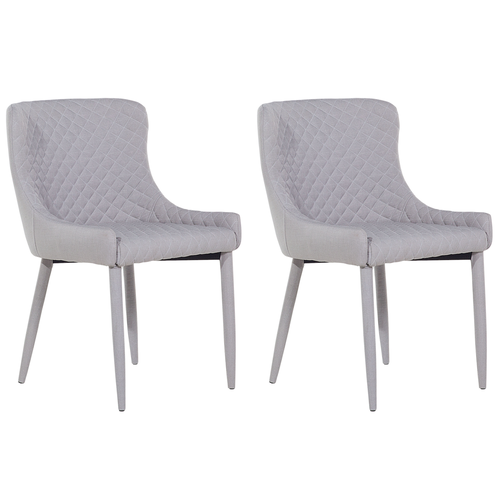 Stühle 2er Set Hellgrau mit luxuriöser Ausstrahlung Elegantes/Modernes Design