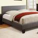 Orren Ellis Zac Upholstered Low Profile Platform Bed Wood in Gray/Brown | 39.5 H x 57.25 W x 80.5 D in | Wayfair 80DE9FB554D1416BABD80202F5748129