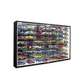 JackCubeDesign Hot Wheels 1/64 Scale Diecast Display Case Storage Cabinet Shelf Wall Mount Rack for 56 Hot Wheels(Black, 62.5 x 35 x 5.2 cm)-MK184