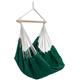 AMANKA Hammock Seat 2 people 150Kg XXL swinging cloth chair 100% cotton 185x130cm hanging fabric swing incl swivel 360° Dark Green