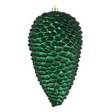 Vickerman 526217 - 7" Midnight Green Matte Glitter Pine Cone Christmas Tree Ornament (4 pack) (N187274D)