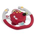 Battat Kunststoff, BT2525Z Interaktives Lenkrad Spielzeug auch für unterwegs und Autofahrten mit Lichtern und Geräuschen für Kinder ab 2 Jahren, rot, Kompatibel mit PKW
