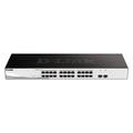 D-Link DGS-1210-26 26-Port Gigabit Smart Managed Switches, 24 x 10/100/1000BASE-T ports, 2 x Gigabit SFP ports, Enhanced L2 Switching and Security Features, L2+ Static Routing