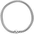 925 Sterling Silver White Rhodium Plated 4.3mm Polished Woven Stretch W Rho Pl Bracelet With Box Jewelry Gifts for Women