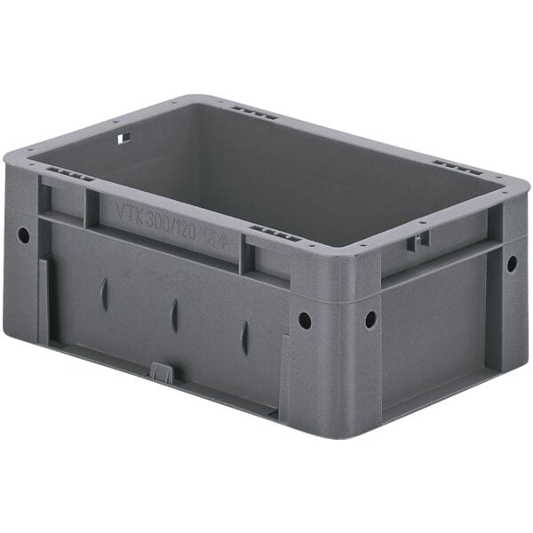 SCHULTE Lagertechnik Euro-Stapelkästen 20/30/12 cm grau, 20x12x30 cm