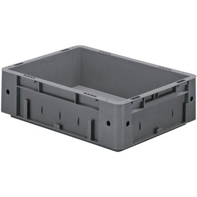 SCHULTE Lagertechnik Euro-Stapelkästen 30/40/12 cm grau, 30x12x40 cm