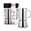 IBILI Essential Express Moka Pot, 2 Cups, 100 ml, Stainless Steel, Suitable for Induction Hobs,12 x 12 x 30 cm