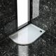 ELEGANT 1200 x 800 x 40 mm Offset Quadrant Stone Tray Left for Shower Enclosure Cubicle + Waste Trap