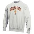 Men's Champion Gray Arizona State Sun Devils Arch Over Logo Reverse Weave Pullover Sweatshirt