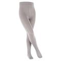 FALKE Unisex Kinder Strumpfhose Cotton Touch K TI blickdicht dick einfarbig 1 Stück, Grau (Silver 3290), 110-116