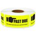 2.25 x 1 Past Due Stickers Labels for Billing & Collections (4 Rolls / Yellow)