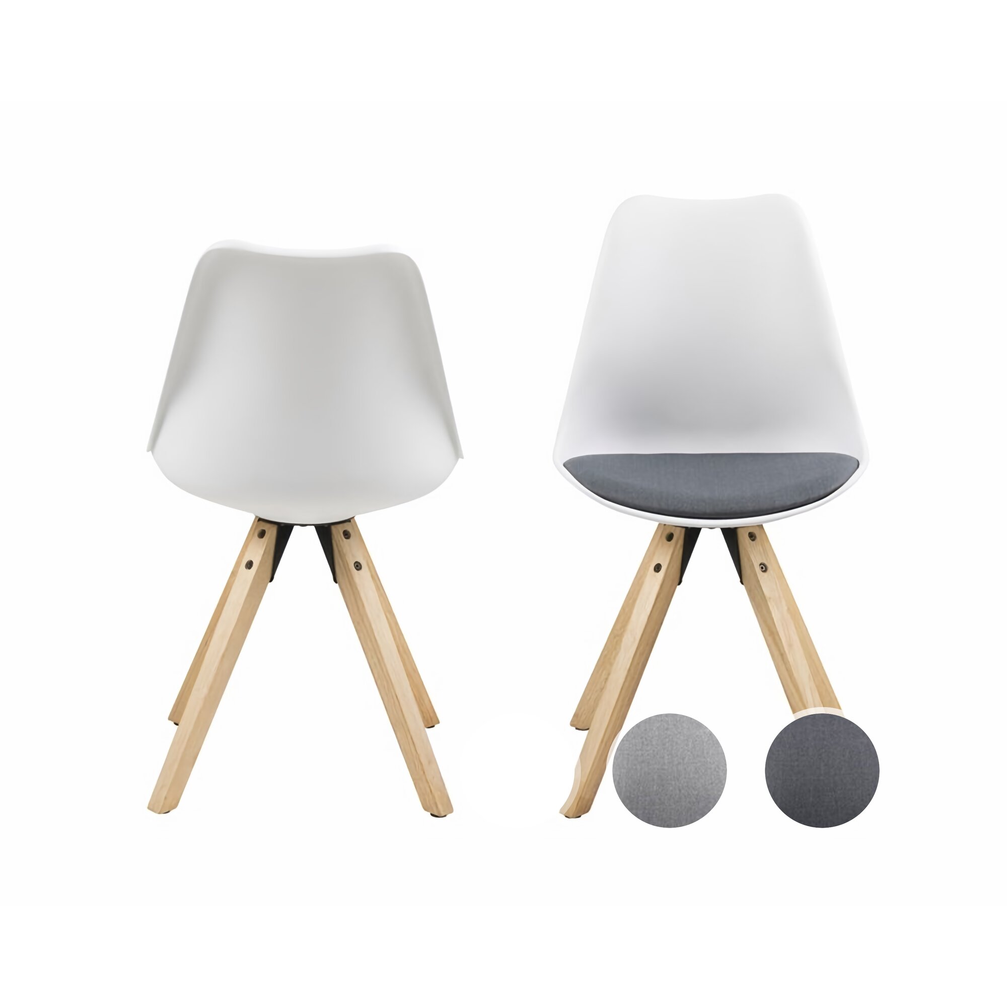 Actona »Dima« Esszimmerstuhl Kunststoff 48,5x85x55 cm / hellgrau