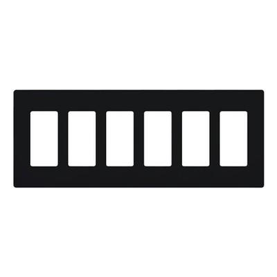 Lutron 51631 - CW-6-BL CLARO WALLPLATE 6 GNG BLACK...