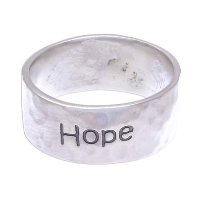 'Spirit of Hope' - Inspirational Sterling Silver Band Ring