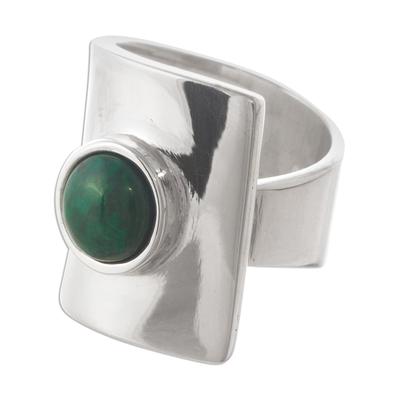 Chrysocolla cocktail ring, 'Wrap'