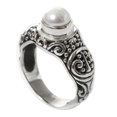 Pearl cocktail ring, 'Inspiration'