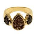 Sparkling Life,'Brazilian Drusy Gold Plated Ring'