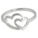 Sterling silver heart ring, 'Love Unites'