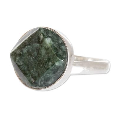 Jade cocktail ring, 'Night Forest'