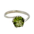 'Delhi Crown' - Sterling Silver and Peridot Ring Hand Made Modern Jewelry