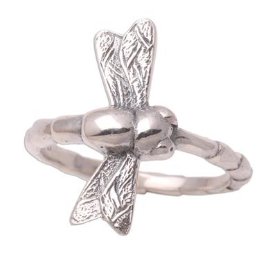 'Dragonfly Fortunes' - Sterling Silver Cocktail Ring