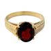 'Royal Red' - Handcrafted Gold Vermeil and Garnet Solitaire Ring