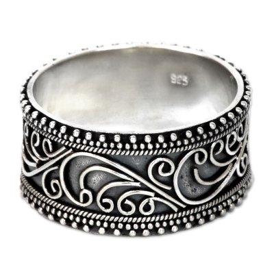 'Classic Passion' - Unique Sterling Silver Band Ring