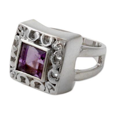 Amethyst cocktail ring, 'Soul Window'