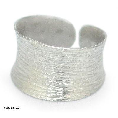 'Riptide' - Handcrafted Sterling Silver Band Ring