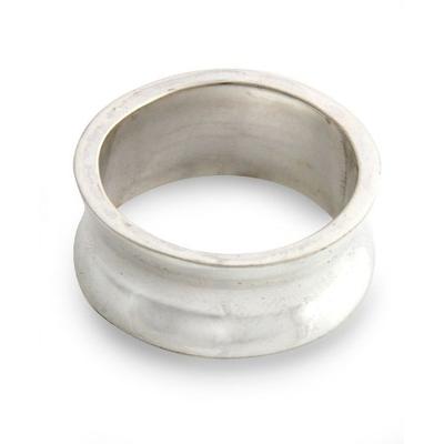 'Love Testimonial' - Men's Sterling Silver Band Ring