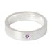 'Inspire' - Amethyst and Silver Inspirational Band Ring