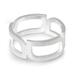 'Rectangle Minimalist' - Artisan Crafted Modern Sterling Silver Band Ring