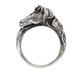 Sterling silver band ring, 'Equine Pride'