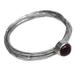 Magical Essence in Red,'Garnet and Sterling Silver Solitaire Ring from Indonesia'