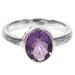 Simply in Purple,'Hand Made Amethyst and Silver Solitaire Ring from Indonesia'