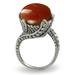 Crimson Sunset,'Hand Made Sterling Silver Single Stone Onyx Ring'