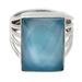 Artisan Crafted Chalcedony and Sterling Silver Cocktail Ring 'Sky Reflection'