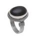 Captivating,'Onyx and Sterling Silver Cocktail Ring Handmade in Bali'