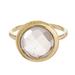 Magic Pulse,'Gold Plated Quartz Single Stone Ring from Peru'