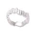 Hallucination Bars,'Javanese Sterling Silver High Polish Wavy Bar Band Ring'