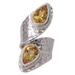 'Golden' - Sterling Silver Wrap Ring with Citrine Gemstone Jewelry