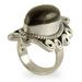 Smoky quartz cocktail ring, 'Elusive Love'