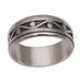 Stream of Life,'925 Sterling Silver Unisex Spinner Meditation Ring from Bali'