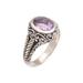 Princess of Vines,'Amethyst Gold Accent and Sterling Silver Single Stone Ring'